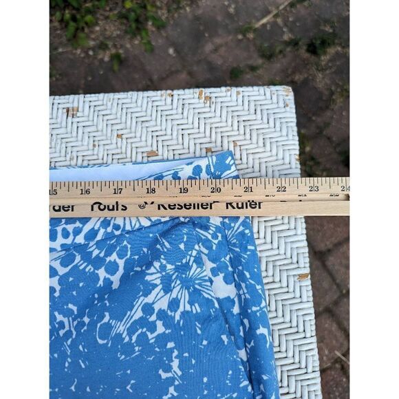 Boden Women Blue Dandelion Print Wide Leg Cotton Blend Cropped Pants Size 16 - Picture 10 of 13